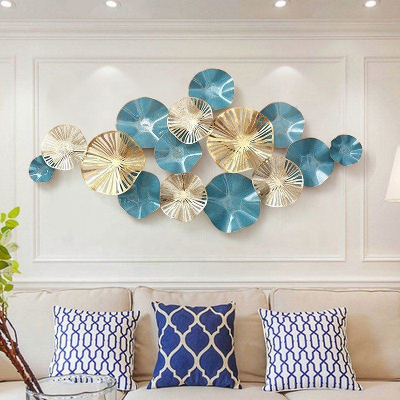 Home Decor Creative Design Luxury Flora Dropshipping Flower Art Living Room Metal Hanging Wall Decor 