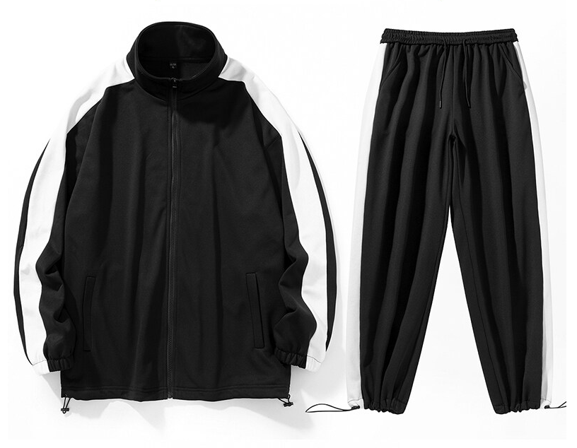 Autumn Winter Hot Sale Tracksuit For Men Two Piece Set Male Sport Wear Running Color Block Outfits Gym Jogging Suit 